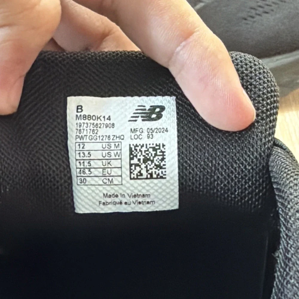 New Balance Fresh Foam X 880v14 Shoes Mens Sz 12 Black Running Sneakers M880K14